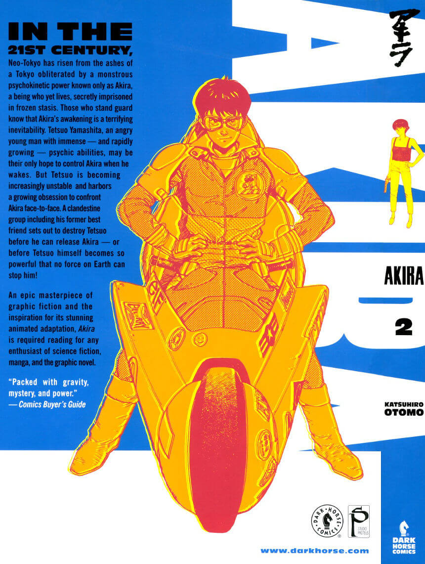 read online back-cover page of akira volume 2 manga graphic novel