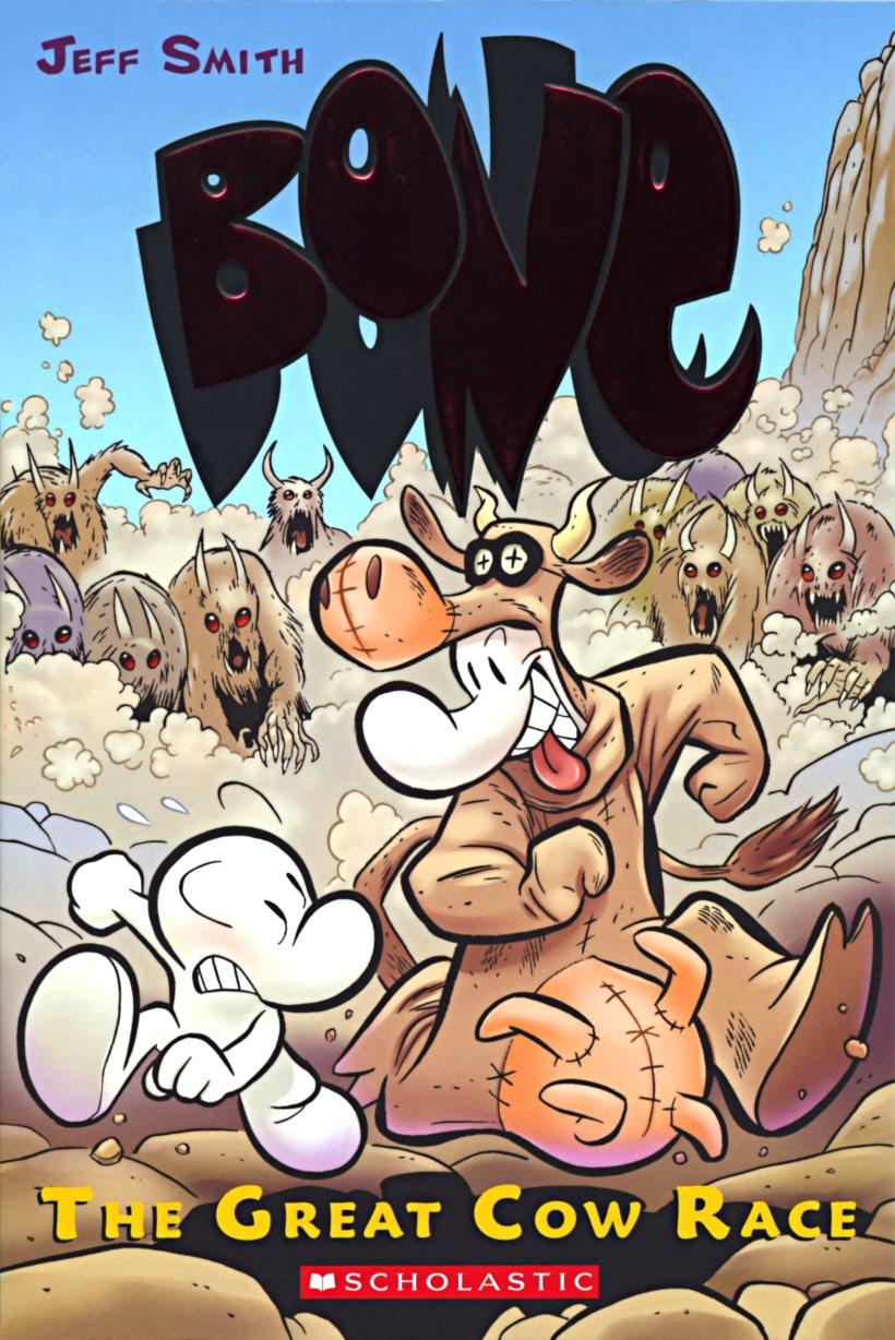cover of bone 2 the great cow race graphic novel by jeff smith
