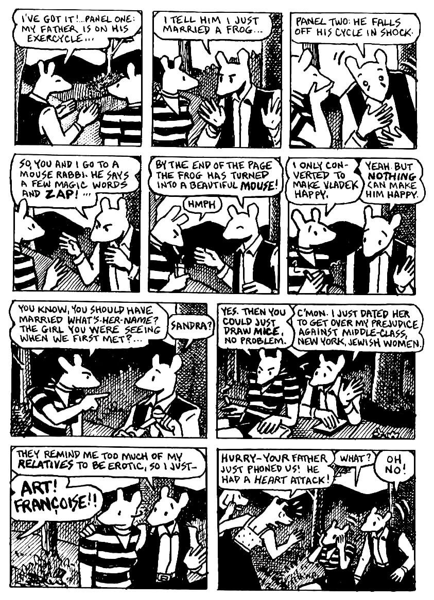 page 3 of maus ii and here my troubles began graphic novel by art spiegelman