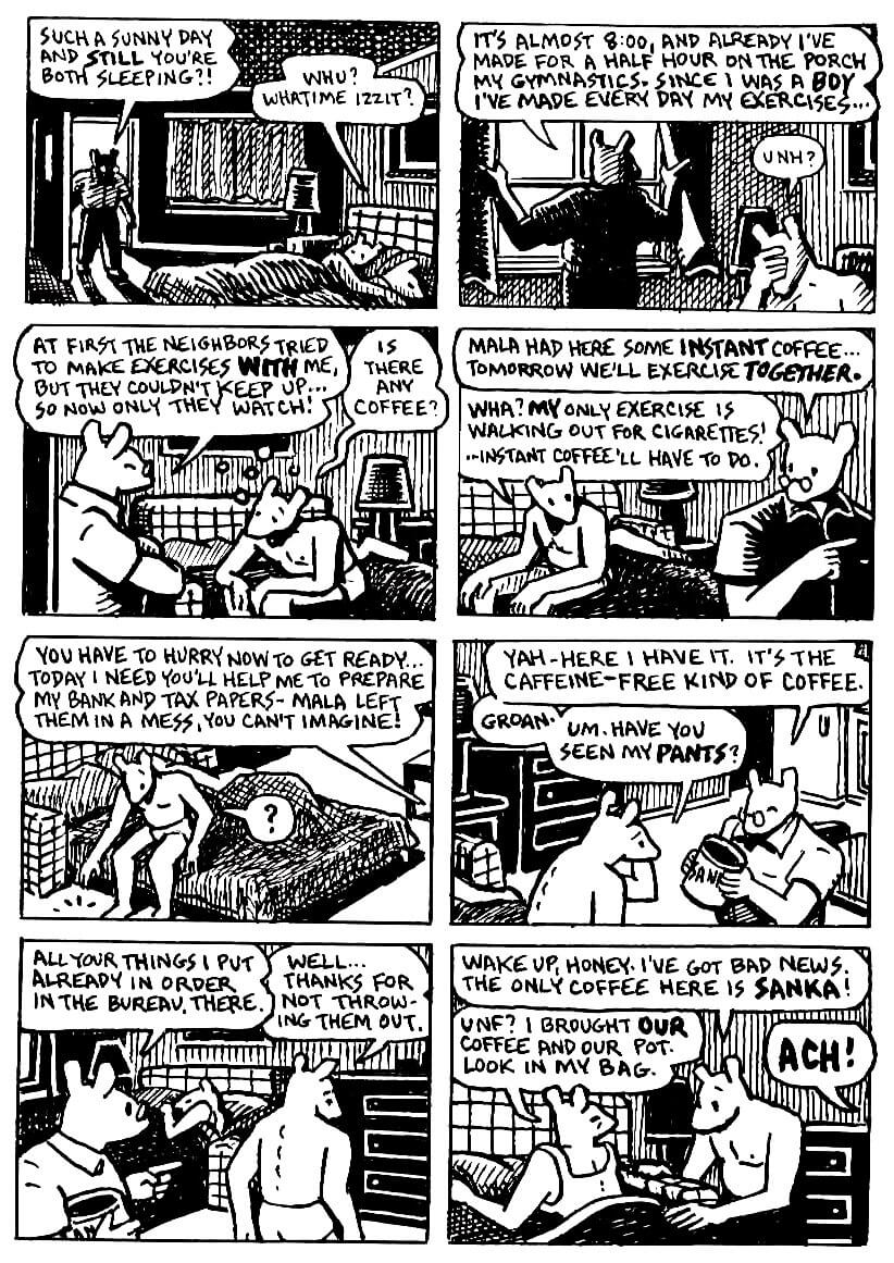 page 9 of maus ii and here my troubles began graphic novel by art spiegelman