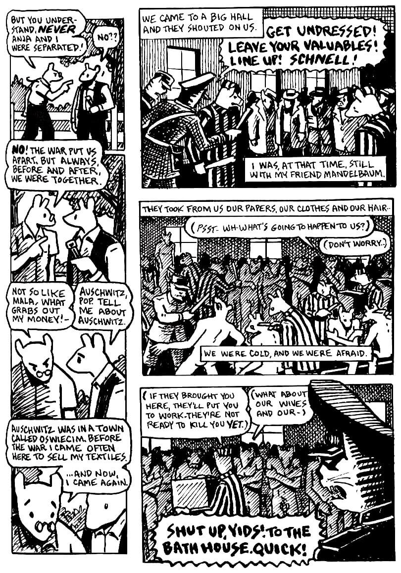 page 16 of maus ii and here my troubles began graphic novel by art spiegelman