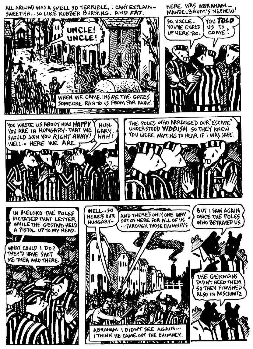 page 18 of maus ii and here my troubles began graphic novel by art spiegelman