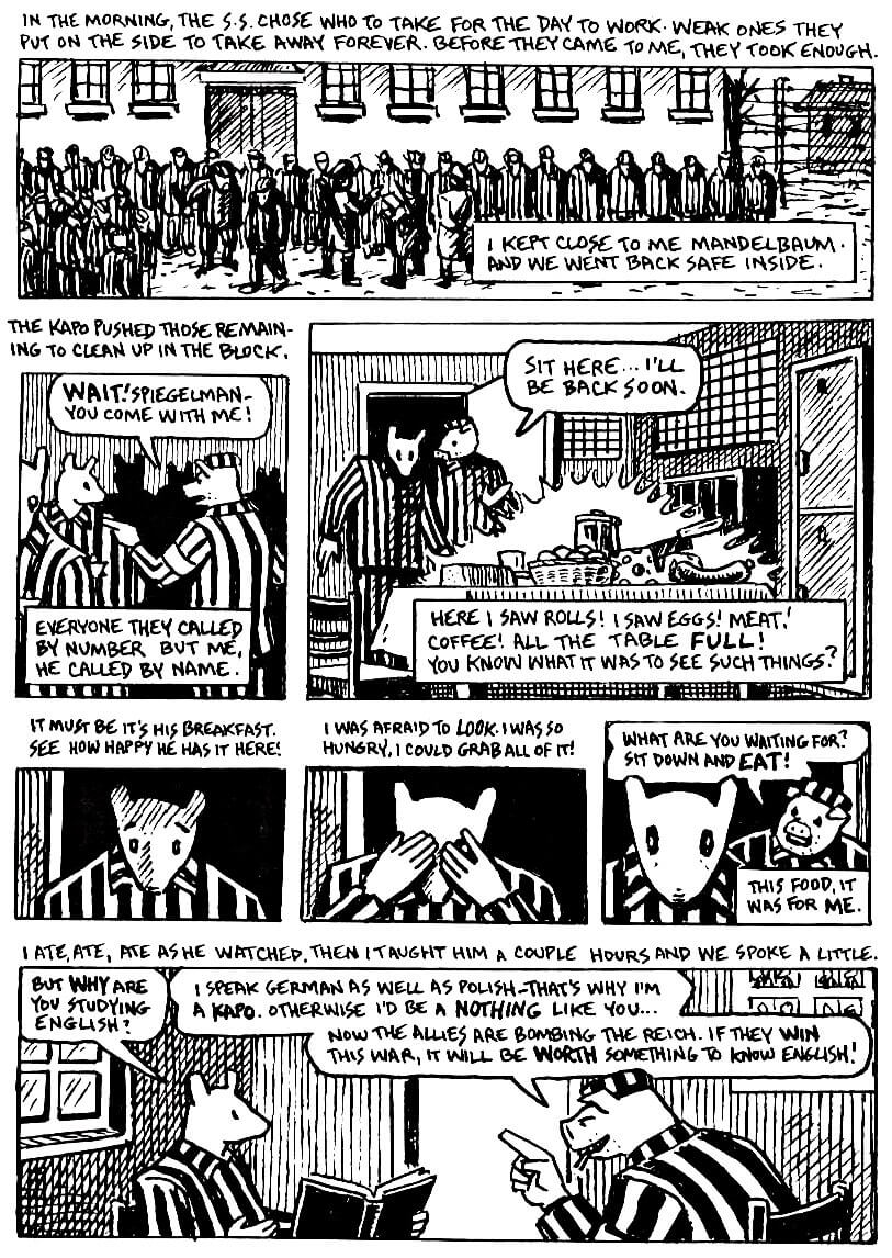 page 23 of maus ii and here my troubles began graphic novel by art spiegelman