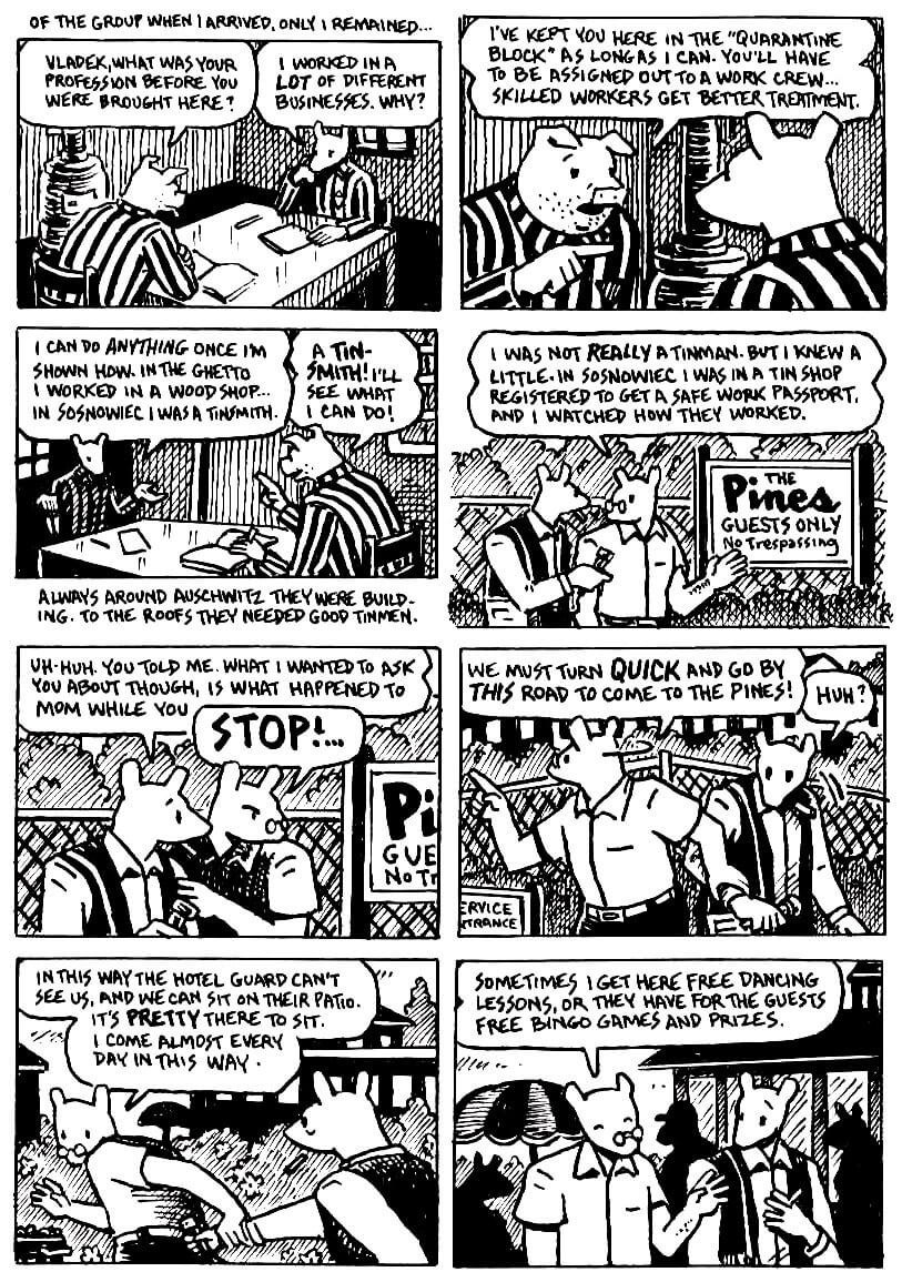 page 27 of maus ii and here my troubles began graphic novel by art spiegelman