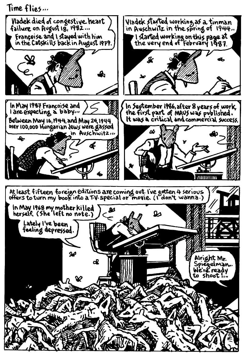 page 30 of maus ii and here my troubles began graphic novel by art spiegelman
