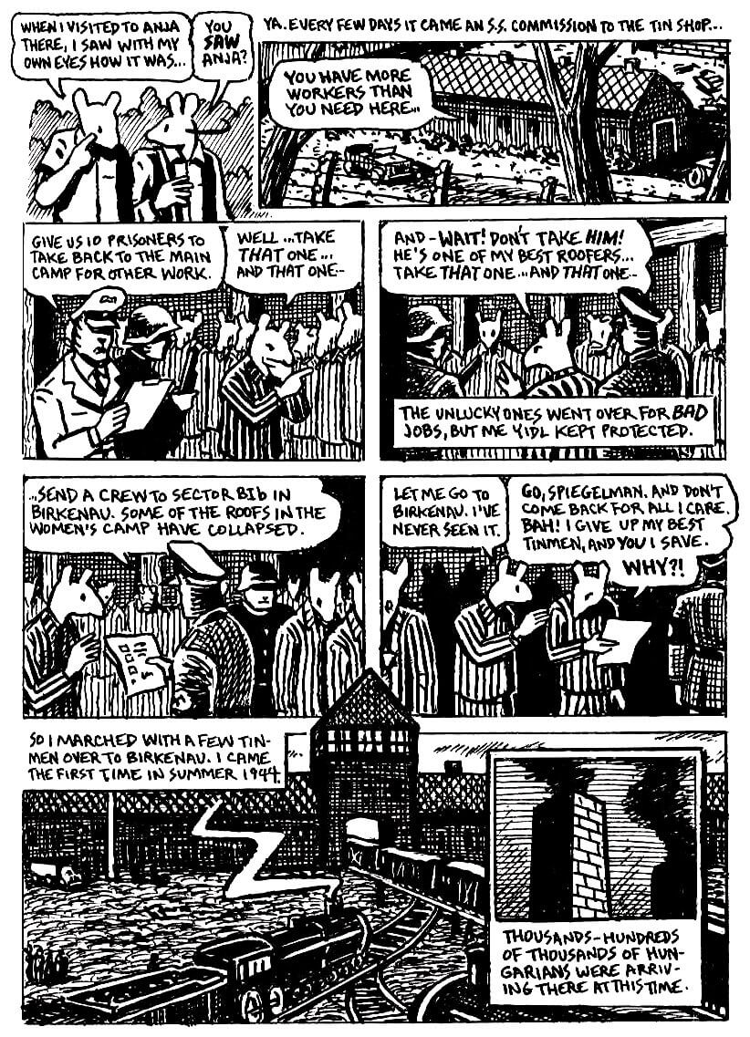page 44 of maus ii and here my troubles began graphic novel by art spiegelman
