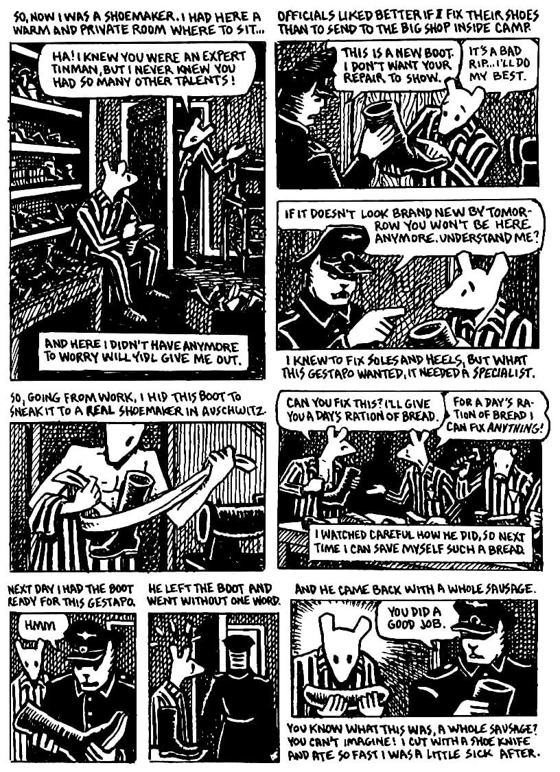 page 50 of maus ii and here my troubles began graphic novel by art spiegelman
