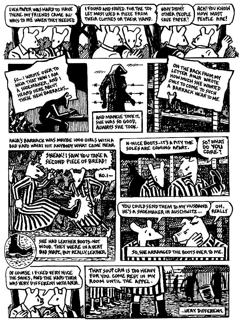 page 52 of maus ii and here my troubles began graphic novel by art spiegelman
