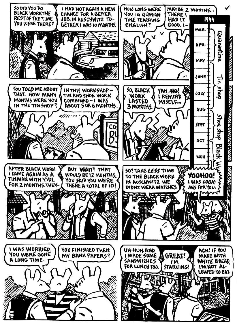 page 57 of maus ii and here my troubles began graphic novel by art spiegelman