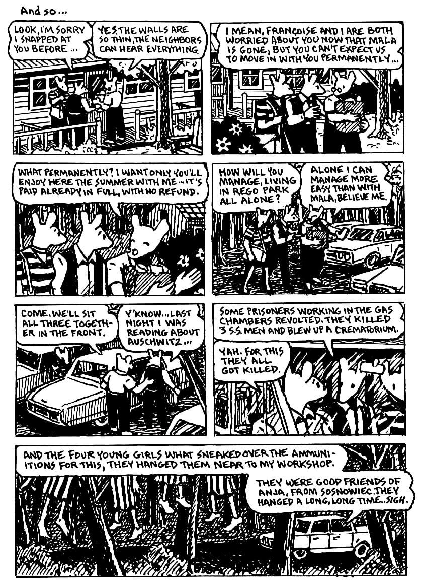 page 67 of maus ii and here my troubles began graphic novel by art spiegelman