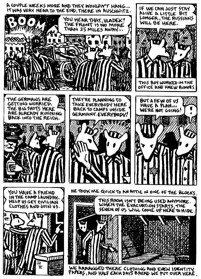 page 68 of maus ii and here my troubles began graphic novel by art spiegelman