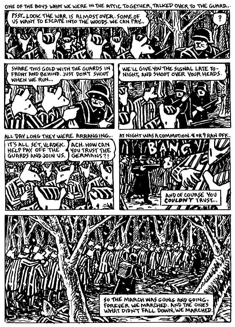 page 71 of maus ii and here my troubles began graphic novel by art spiegelman