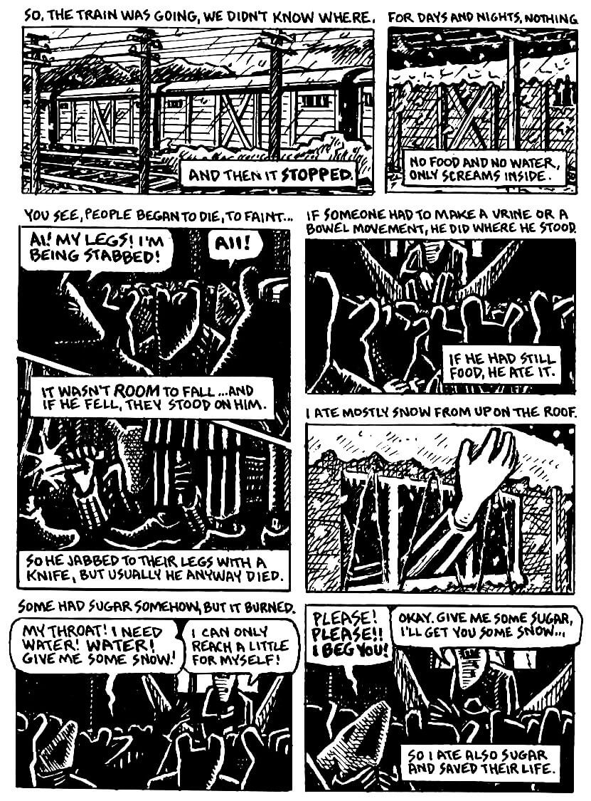 page 74 of maus ii and here my troubles began graphic novel by art spiegelman