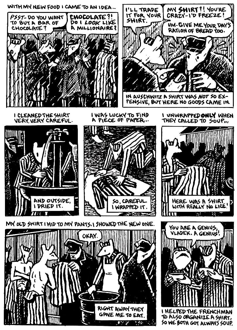 page 82 of maus ii and here my troubles began graphic novel by art spiegelman