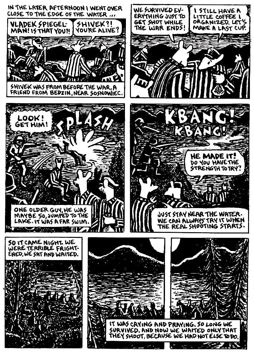 page 95 of maus ii and here my troubles began graphic novel by art spiegelman