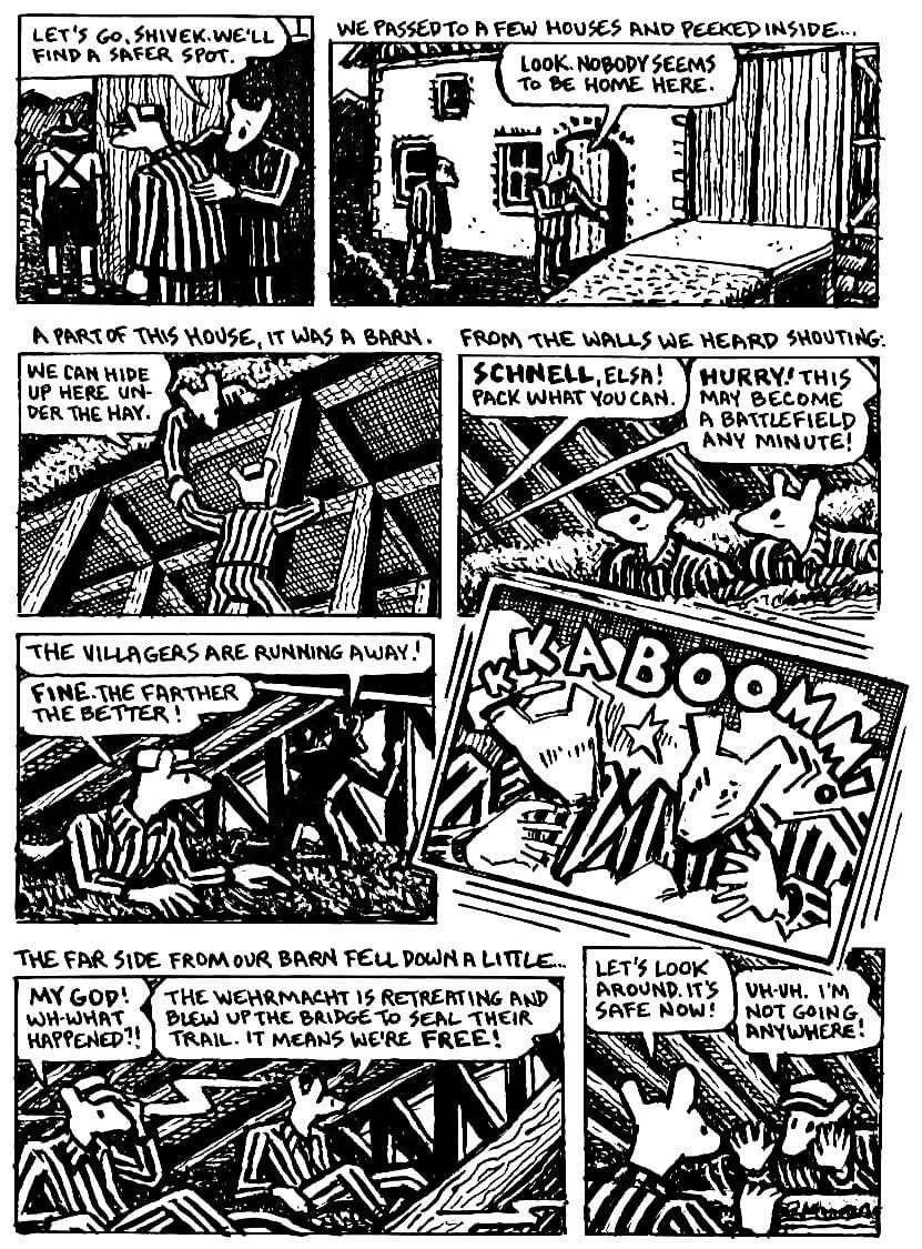 page 98 of maus ii and here my troubles began graphic novel by art spiegelman