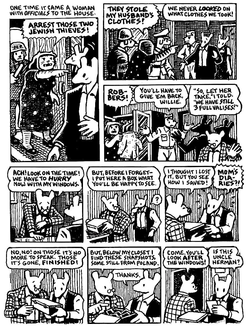 page 101 of maus ii and here my troubles began graphic novel by art spiegelman
