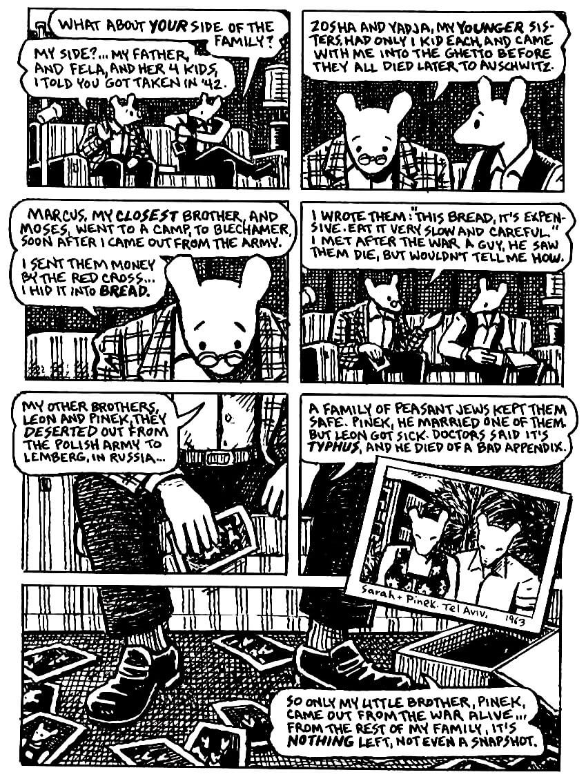 page 104 of maus ii and here my troubles began graphic novel by art spiegelman