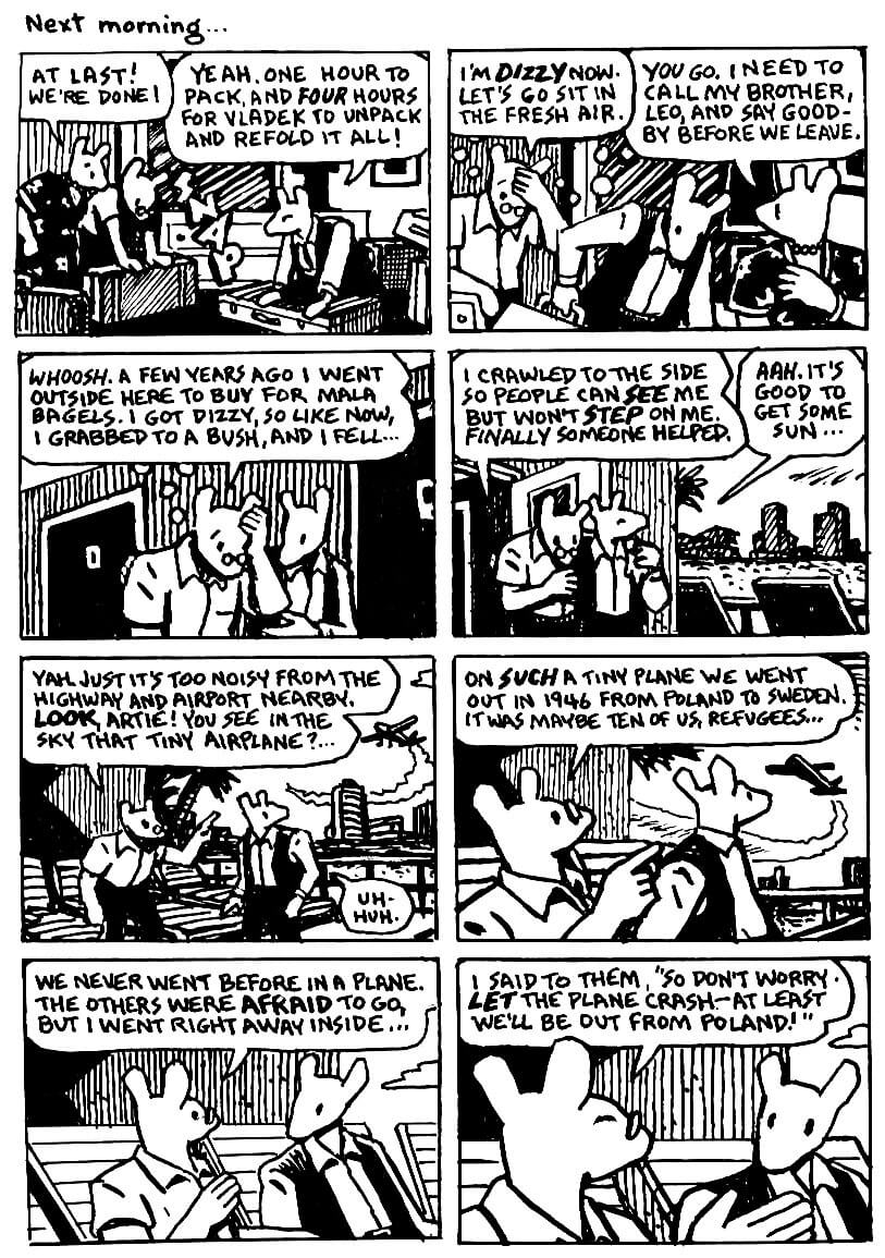 page 110 of maus ii and here my troubles began graphic novel by art spiegelman