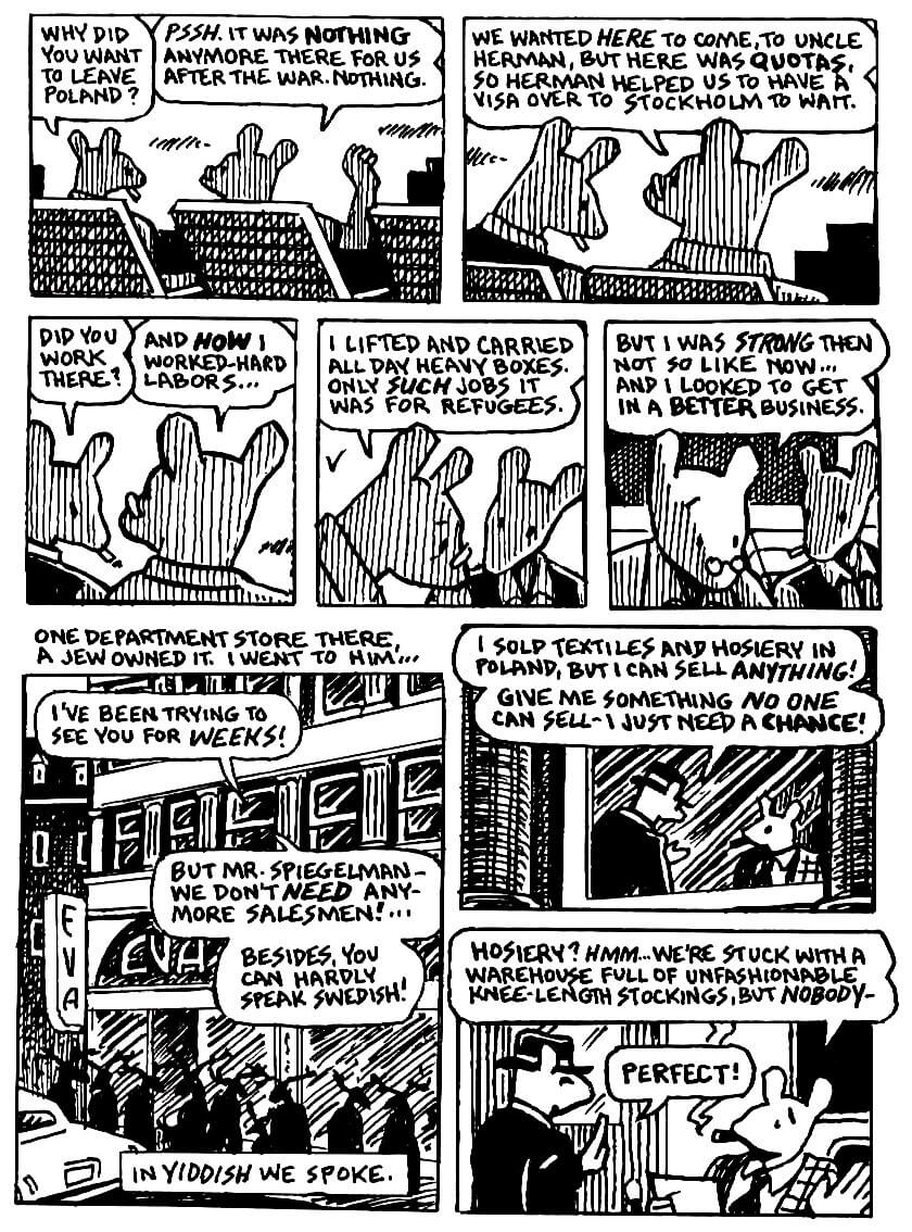 page 111 of maus ii and here my troubles began graphic novel by art spiegelman