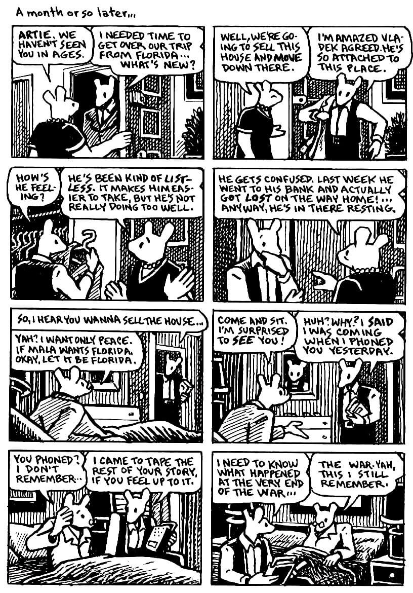 page 115 of maus ii and here my troubles began graphic novel by art spiegelman