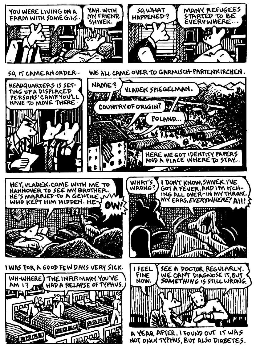 page 116 of maus ii and here my troubles began graphic novel by art spiegelman
