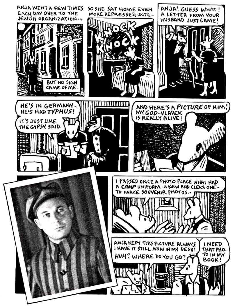 page 121 of maus ii and here my troubles began graphic novel by art spiegelman