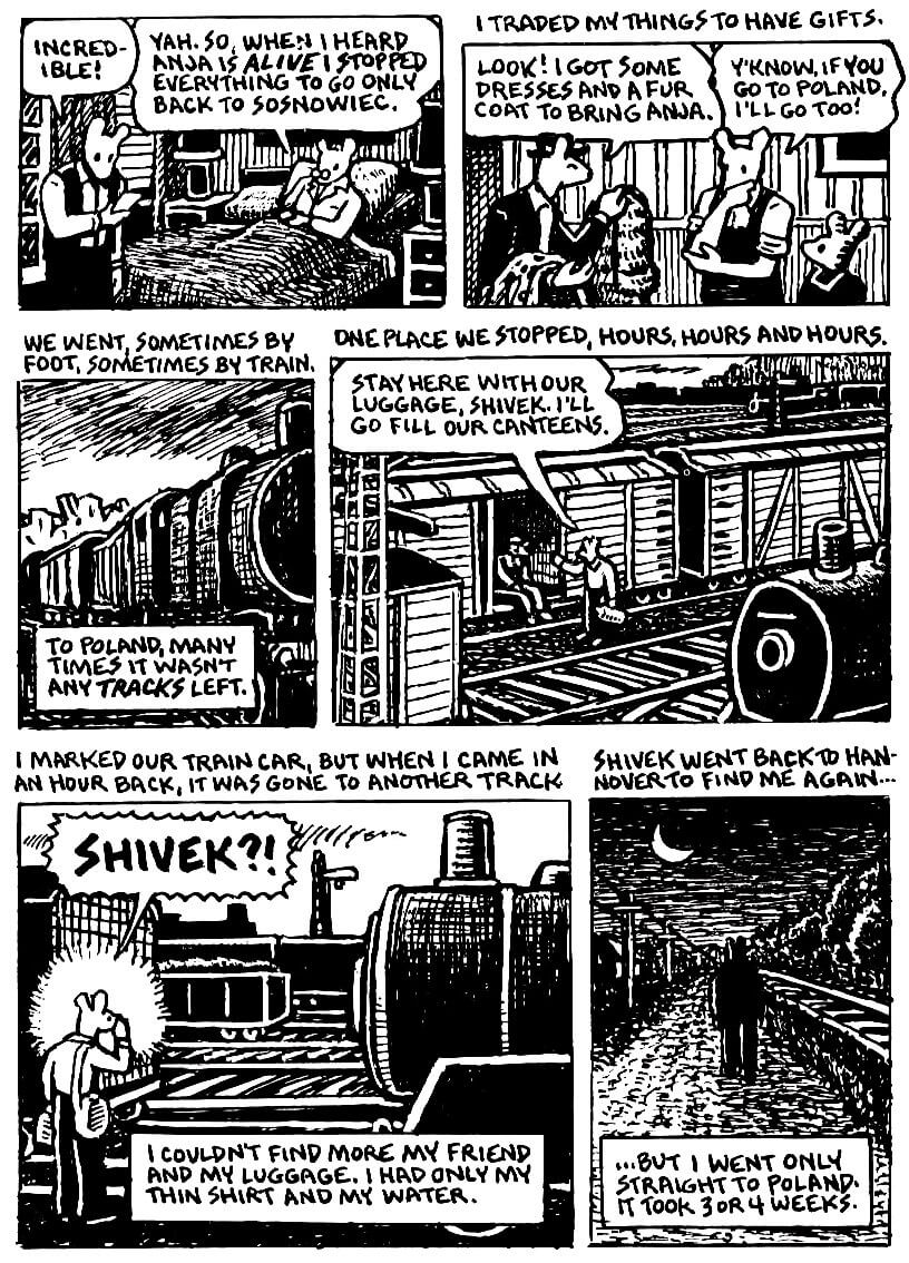 page 122 of maus ii and here my troubles began graphic novel by art spiegelman