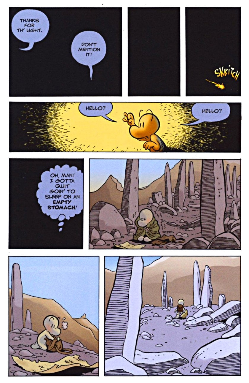page 15 - chapter 1 of bone 1 out from boneville graphic novel by jeff smith