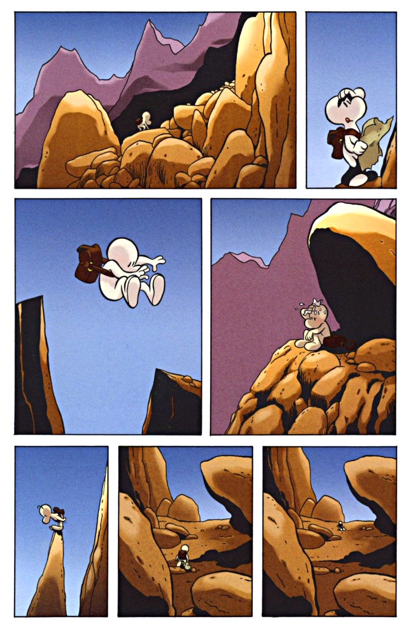 page 16 - chapter 1 of bone 1 out from boneville graphic novel by jeff smith