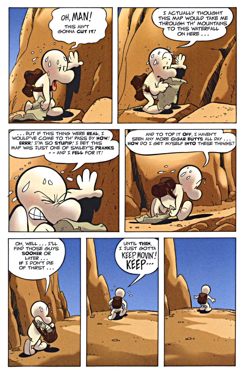 page 17 - chapter 1 of bone 1 out from boneville graphic novel by jeff smith