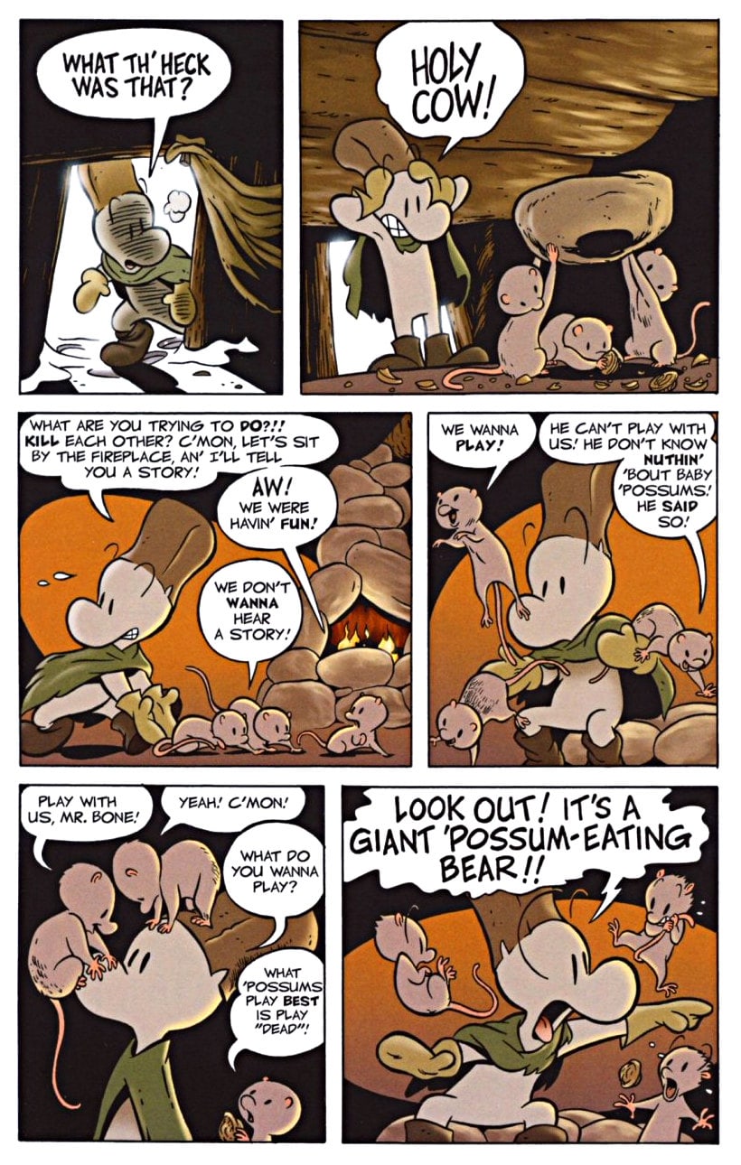 page 30 - chapter 2 of bone 1 out from boneville graphic novel by jeff smith