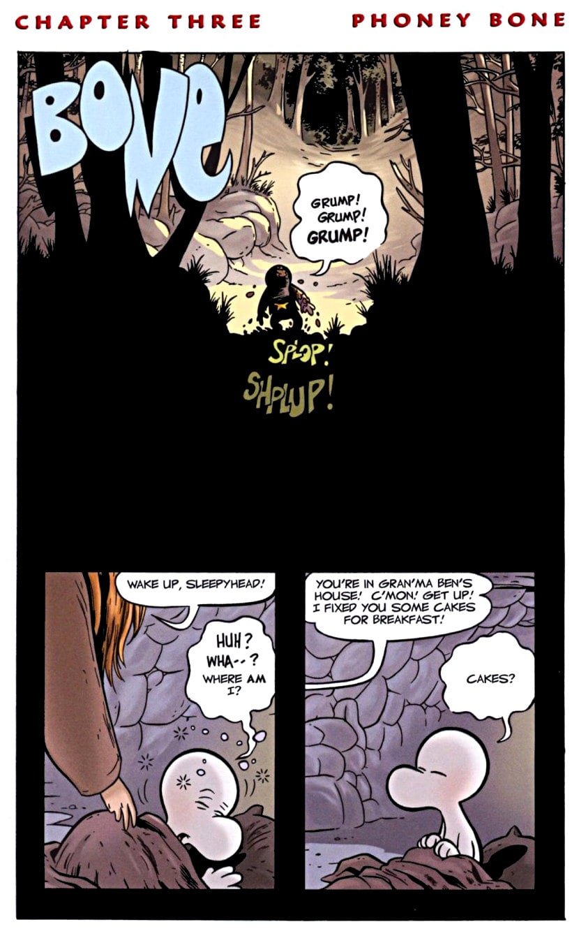 page 51 - chapter 3 of bone 1 out from boneville graphic novel by jeff smith