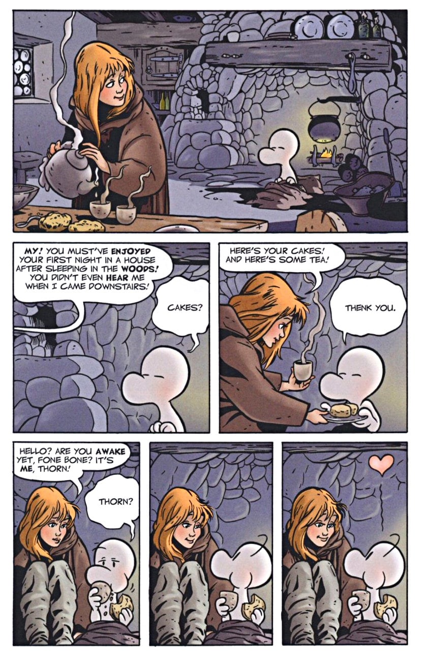 page 52 - chapter 3 of bone 1 out from boneville graphic novel by jeff smith