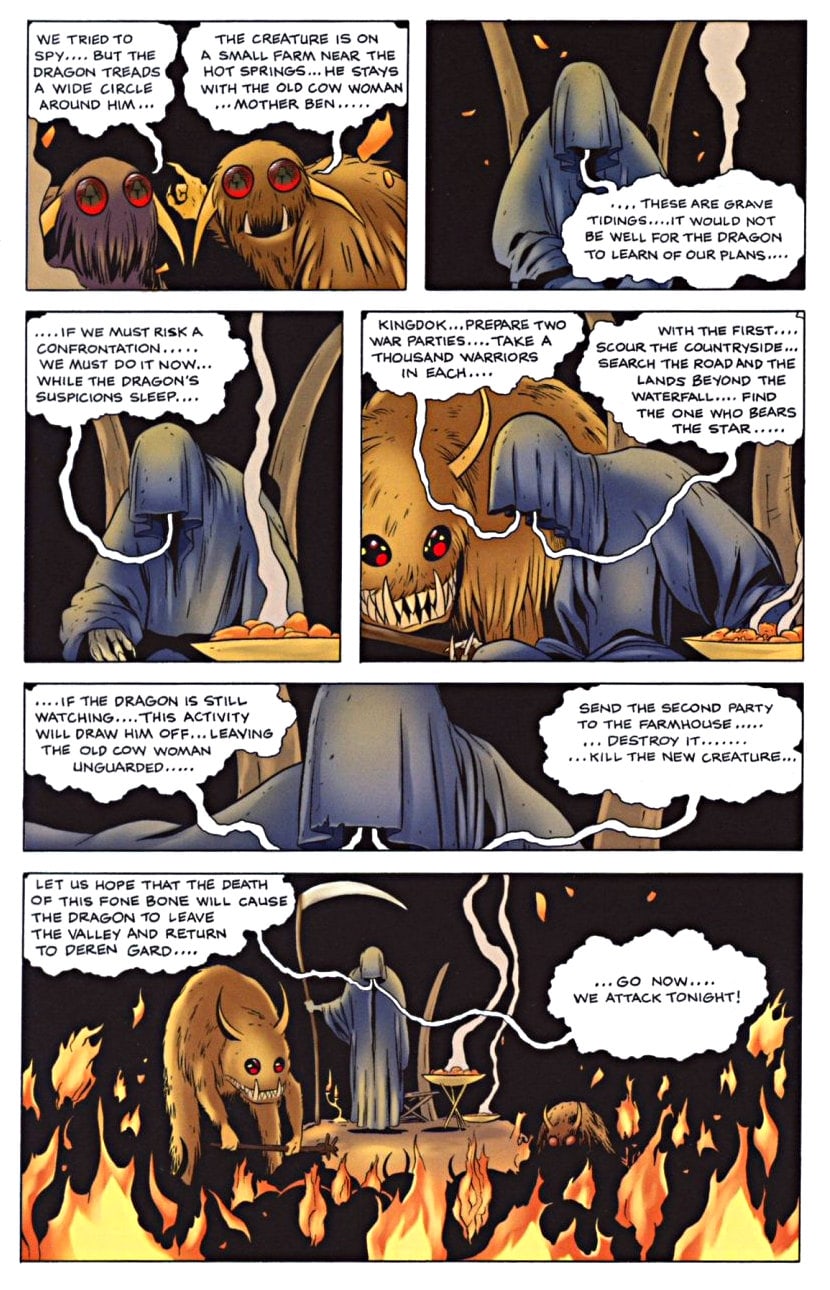 page 91 - chapter 4 of bone 1 out from boneville graphic novel by jeff smith