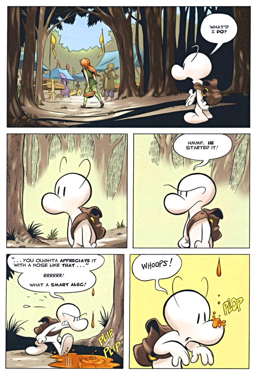 page 6 - chapter 1 of bone 2 the great cow race graphic novel by jeff smith