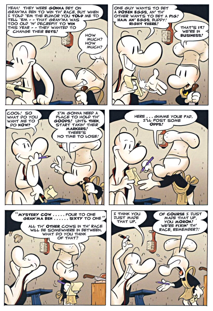 page 11 - chapter 1 of bone 2 the great cow race graphic novel by jeff smith