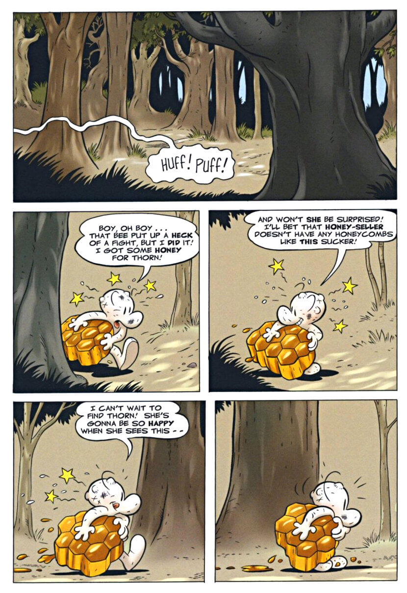 page 19 - chapter 1 of bone 2 the great cow race graphic novel by jeff smith