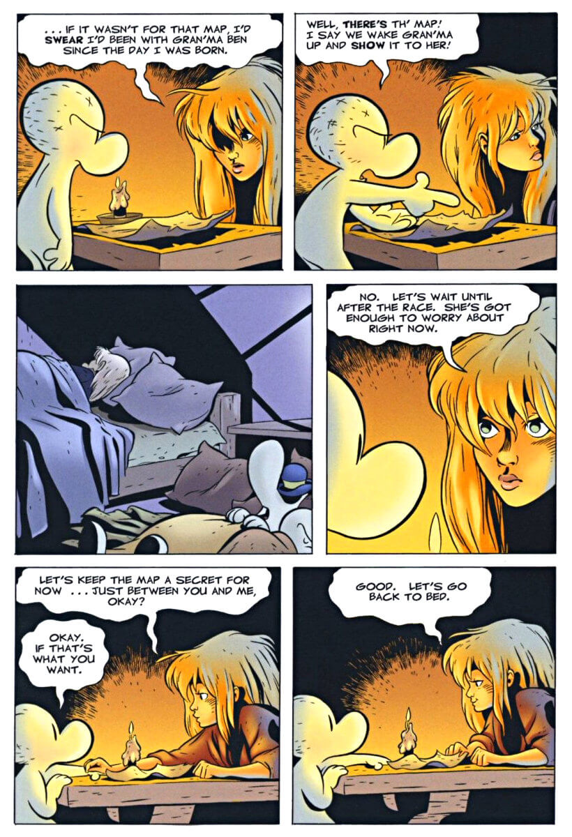 page 43 - chapter 2 of bone 2 the great cow race graphic novel by jeff smith