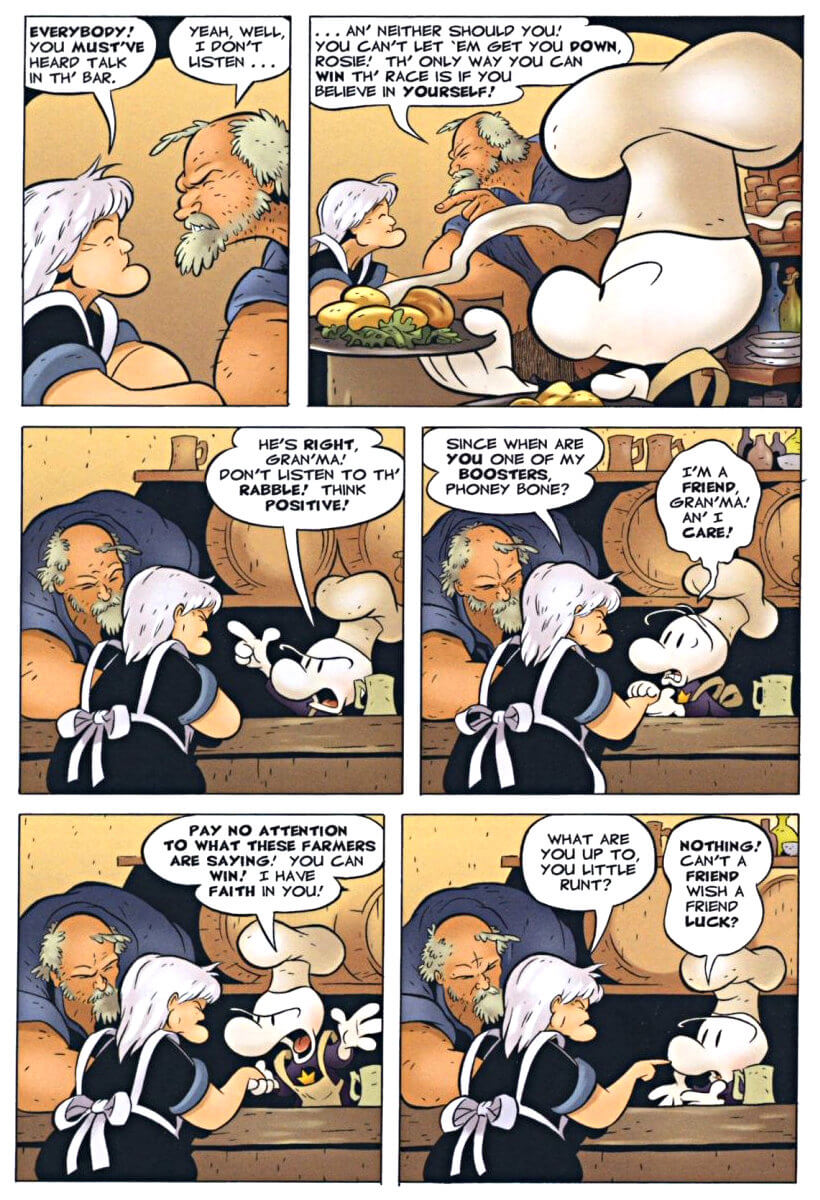 page 50 - chapter 3 of bone 2 the great cow race graphic novel by jeff smith
