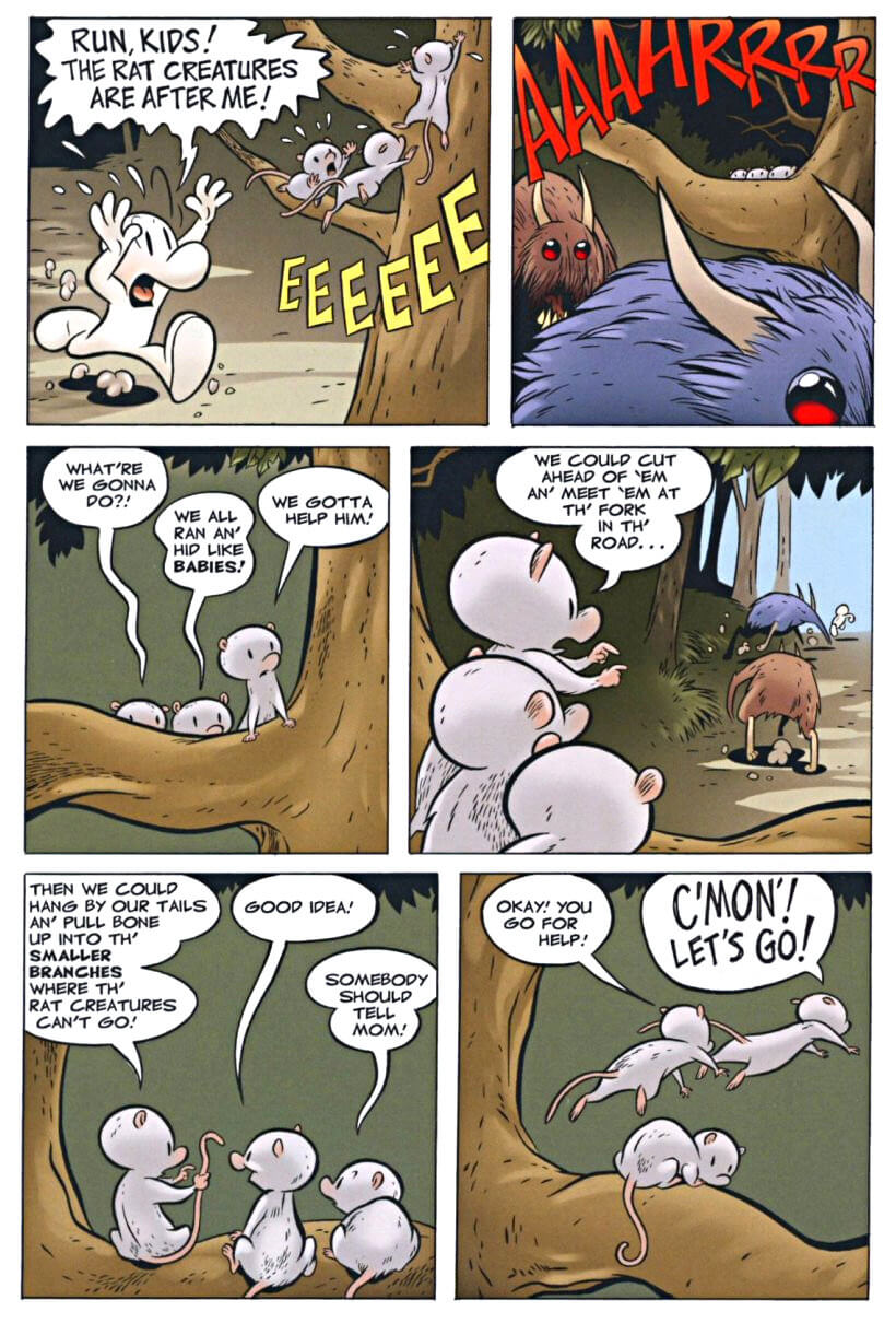 page 82 - chapter 4 of bone 2 the great cow race graphic novel by jeff smith