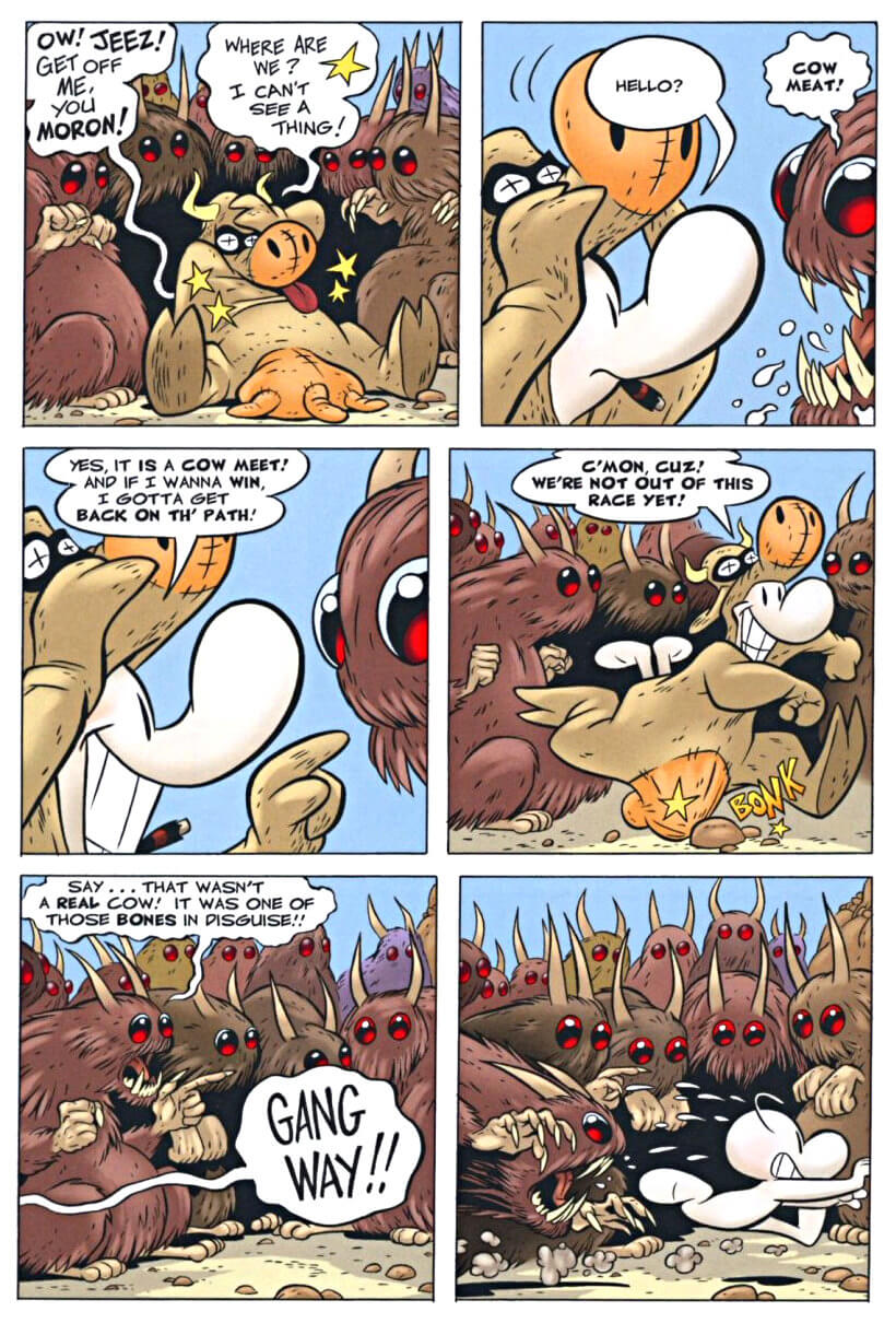 page 84 - chapter 4 of bone 2 the great cow race graphic novel by jeff smith