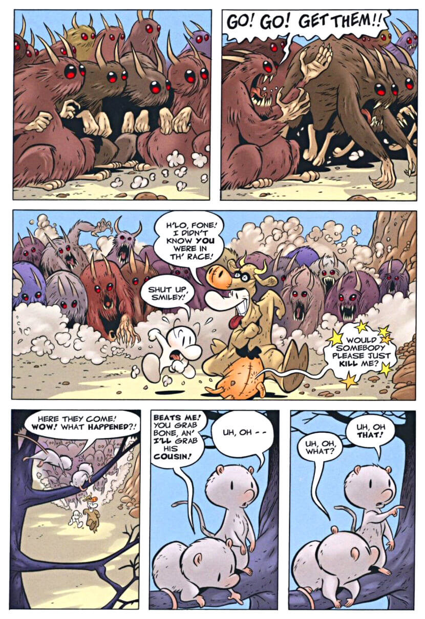 page 85 - chapter 4 of bone 2 the great cow race graphic novel by jeff smith
