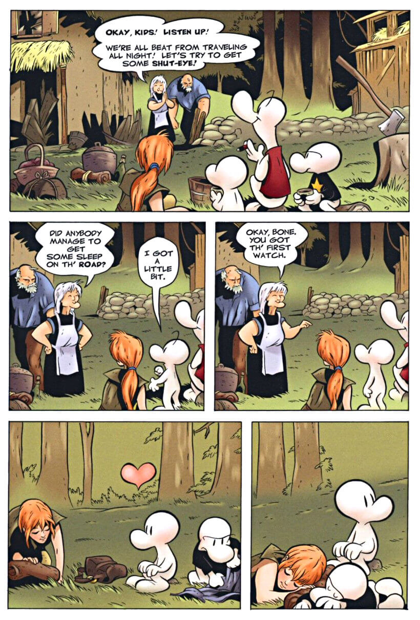 page 112 - chapter 5 of bone 2 the great cow race graphic novel by jeff smith