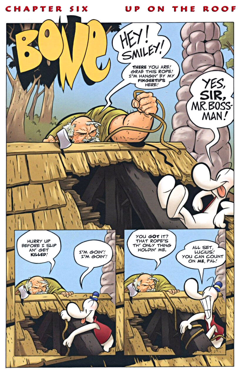 page 125 - chapter 6 of bone 2 the great cow race graphic novel by jeff smith