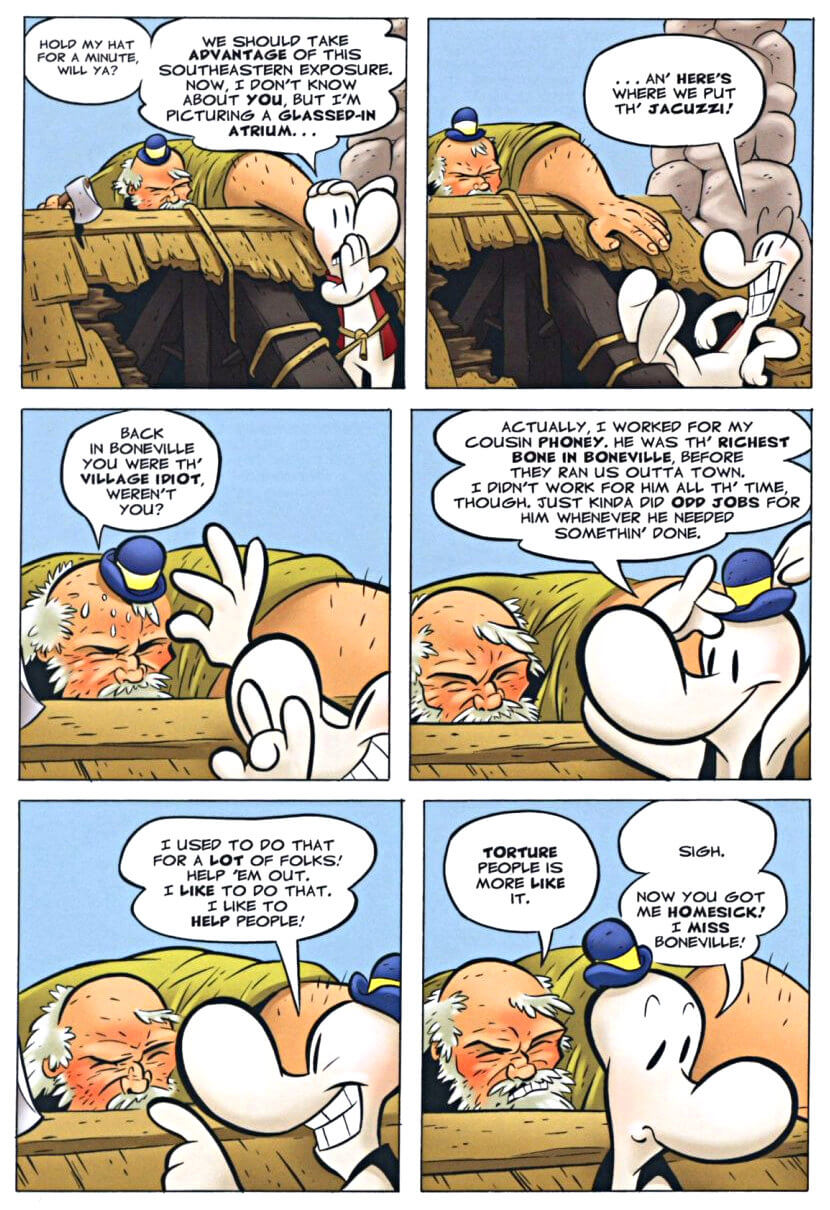 page 127 - chapter 6 of bone 2 the great cow race graphic novel by jeff smith