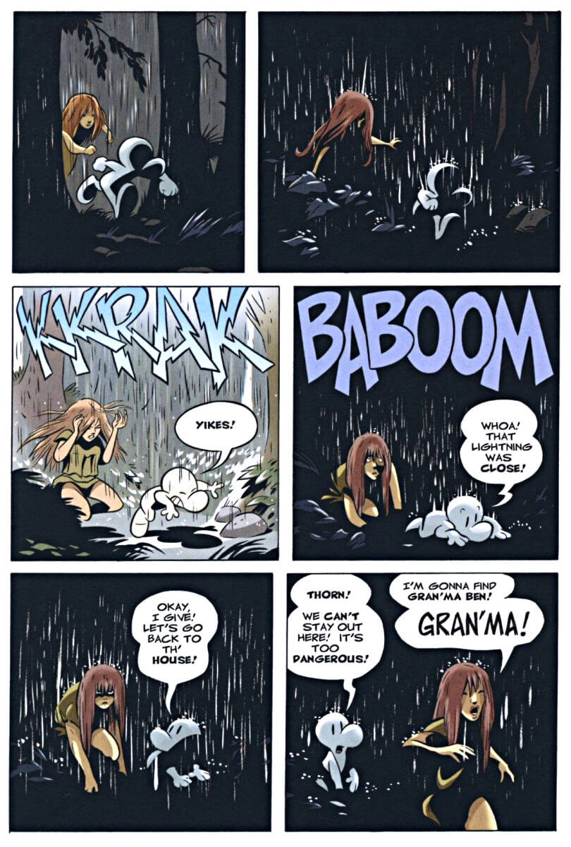page 71 - chapter 4 of bone 3 eyes of the storm graphic novel by jeff smith