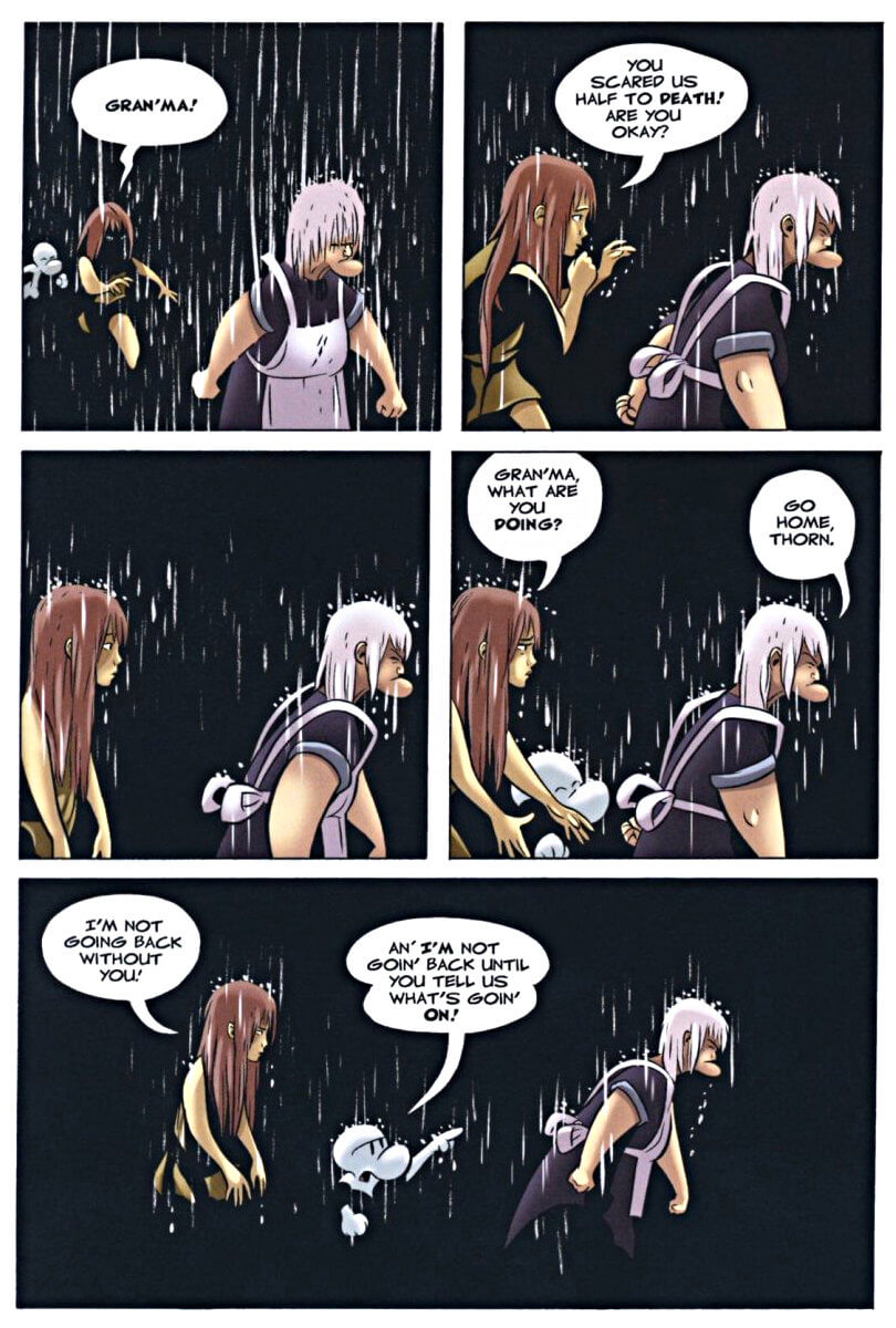 page 73 - chapter 4 of bone 3 eyes of the storm graphic novel by jeff smith