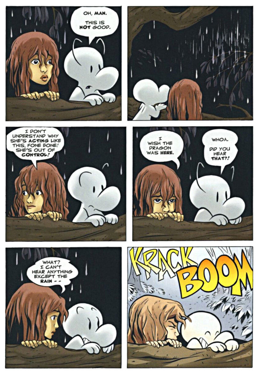 page 95 - chapter 5 of bone 3 eyes of the storm graphic novel by jeff smith