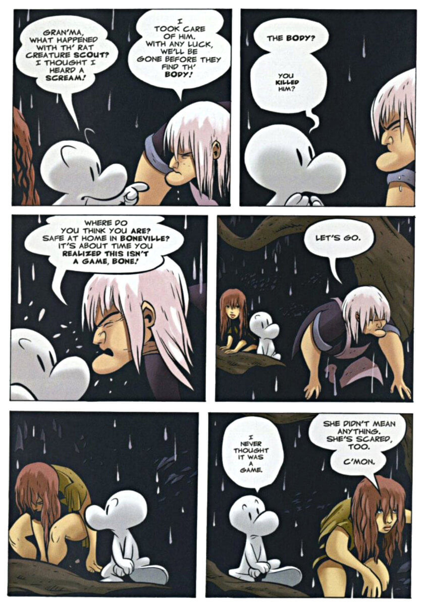 page 99 - chapter 5 of bone 3 eyes of the storm graphic novel by jeff smith